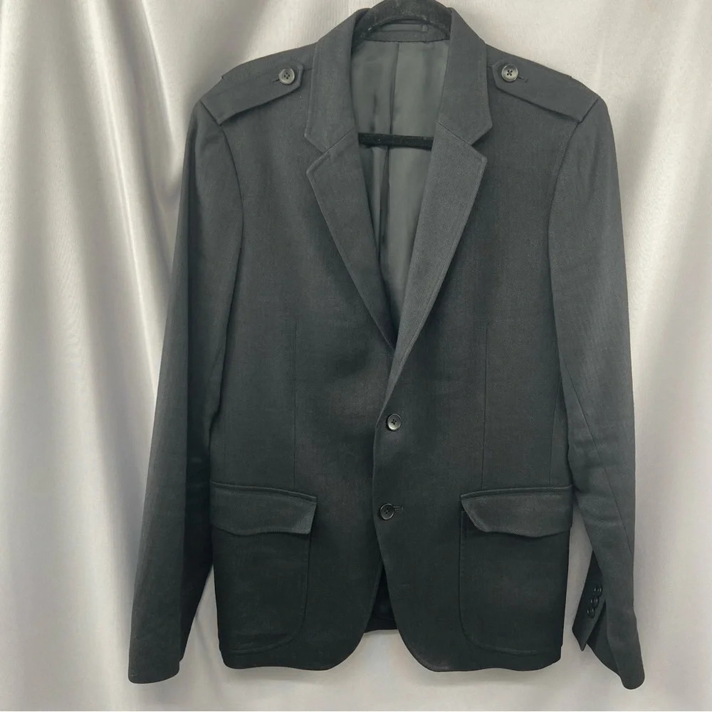 Theory Herringbone Wool & Linen Men’s Blazer Jacket Heavier Weight Size 40